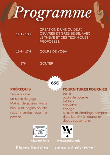 Cours de poterie et yoga